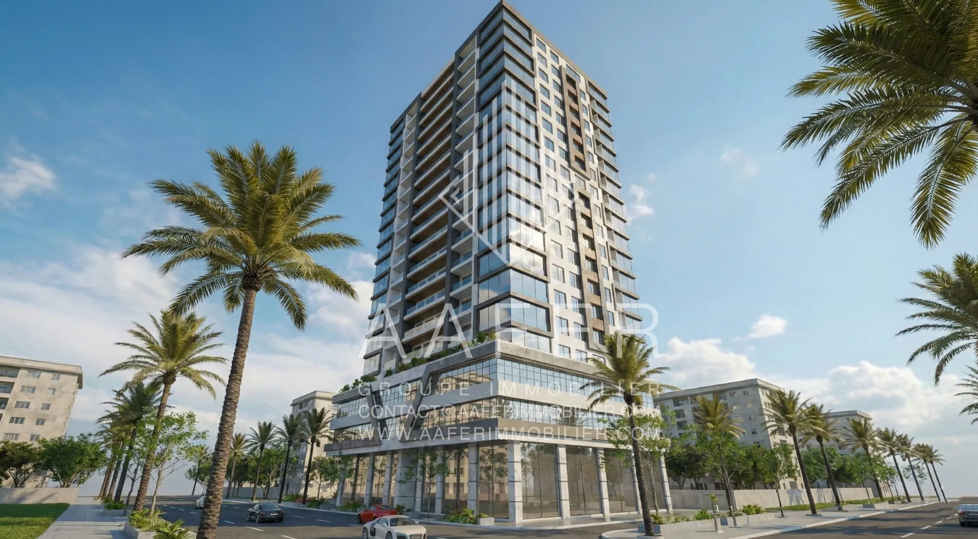 Woontoren Archipel aan de corniche van Tanger