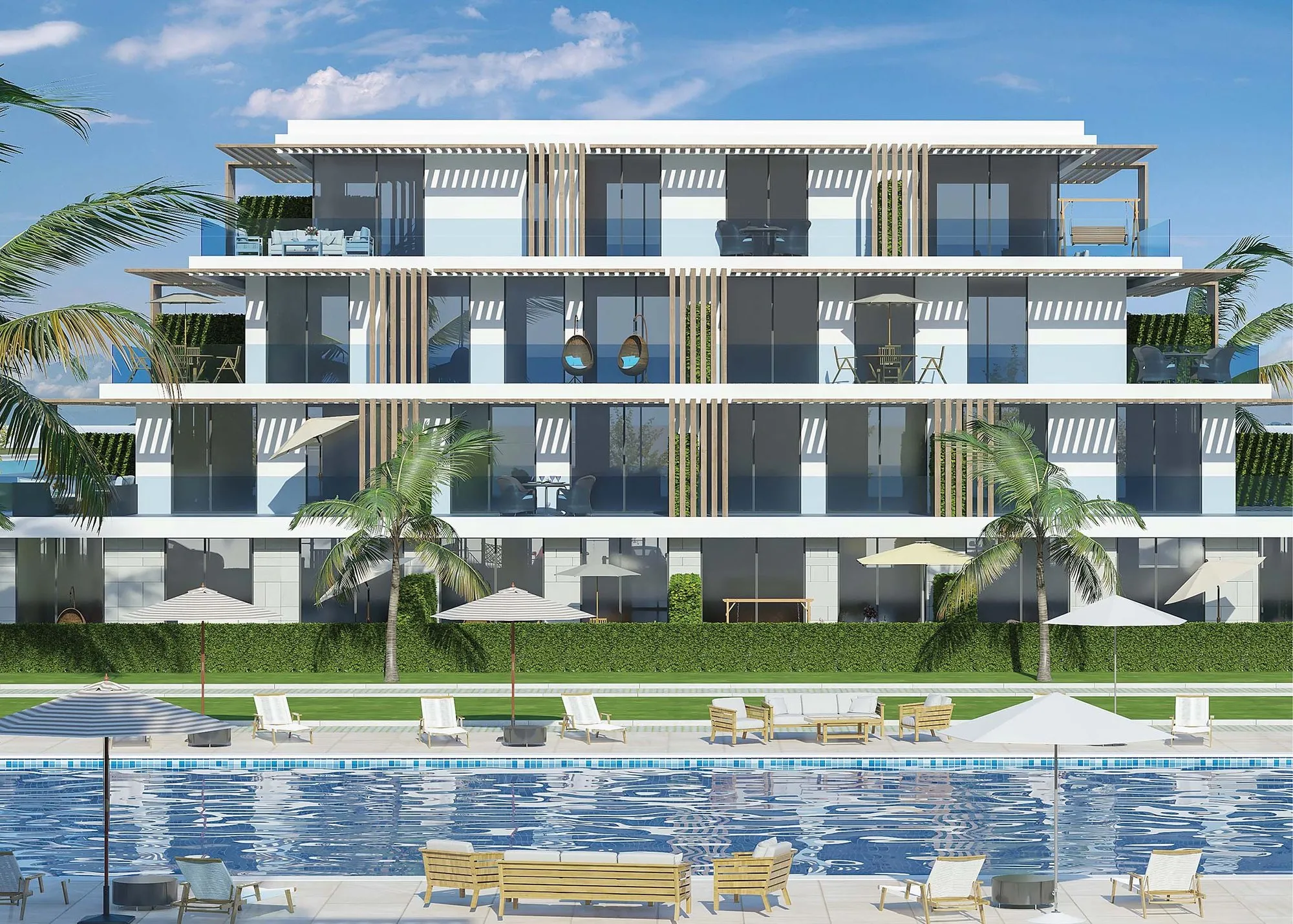 Impressie van een gebouw van Cabo Golf aan het zwembad