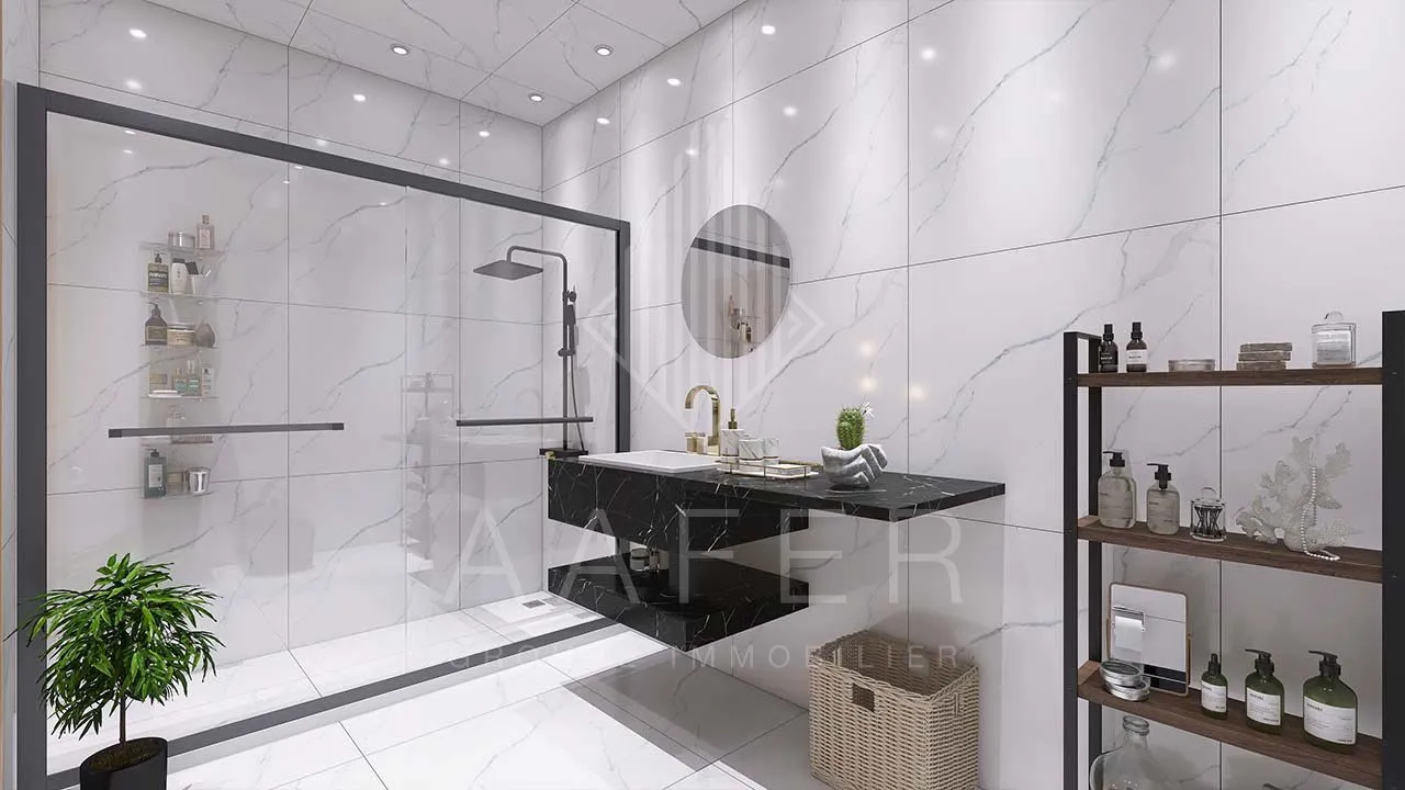 Impressie van een badkamer in Cavali